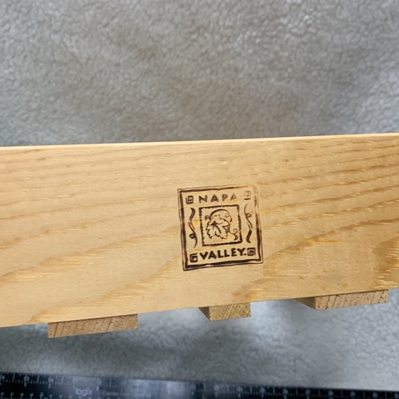 Napa Valley Cassettte Tape Crate hold 60 cassettes solid Pine wood vintage - Picture 8 of 12